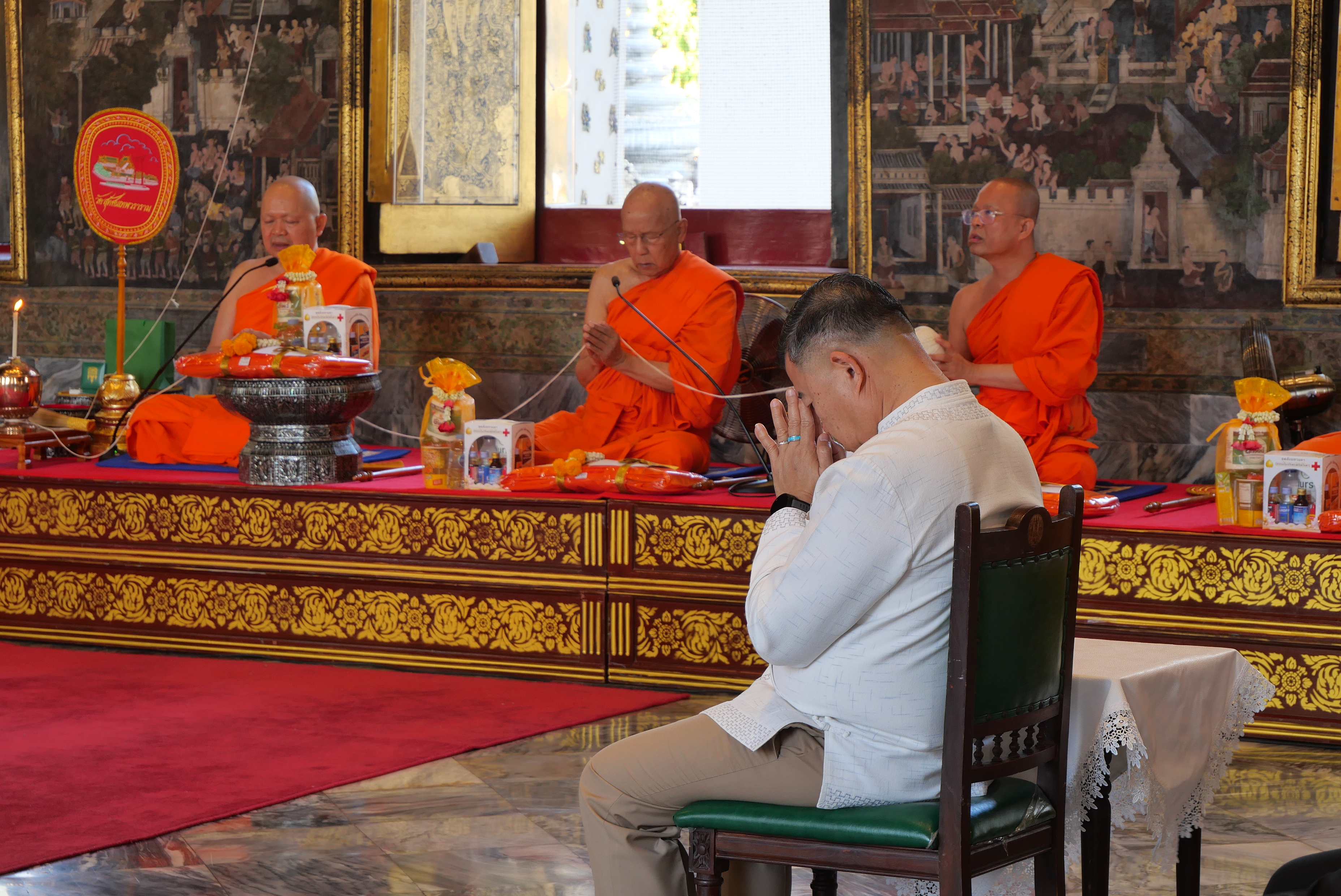 title - ปลัดกระทรวงเกษตรและสหกรณ์ พร้อมด้วยคณะผู้จัดเตรียมงานพระราชพิธีพืชมงคลจรดพระนังคัลแรกนาขวัญ ประจำปี ๒๕๖๙ ทำบุญถวายผ้าไตรและเครื่องไทยธรรม